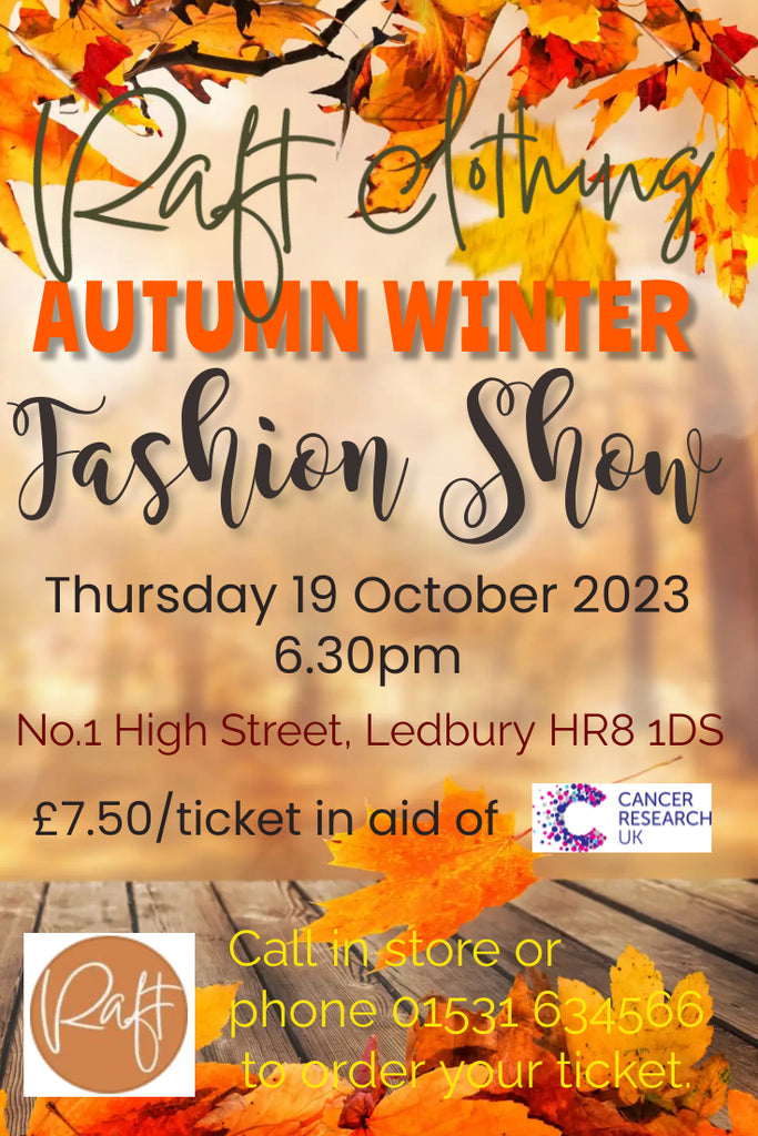 RAFT Ledbury Autumn Winter Fashion Show 19th October 2023