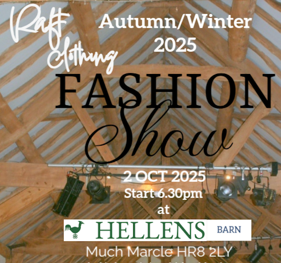 Autumn Winter Fashion Show at Hellens Barn 2nd OCT 2025