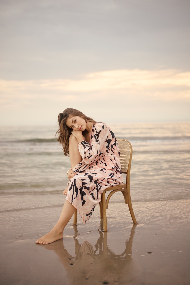 Reese Long Dress in Rose Dust Flower