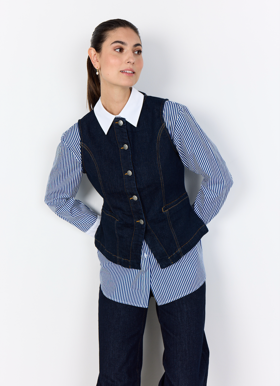 Kimberly 42 Waistcoat in Navy – Raft Clothing Company