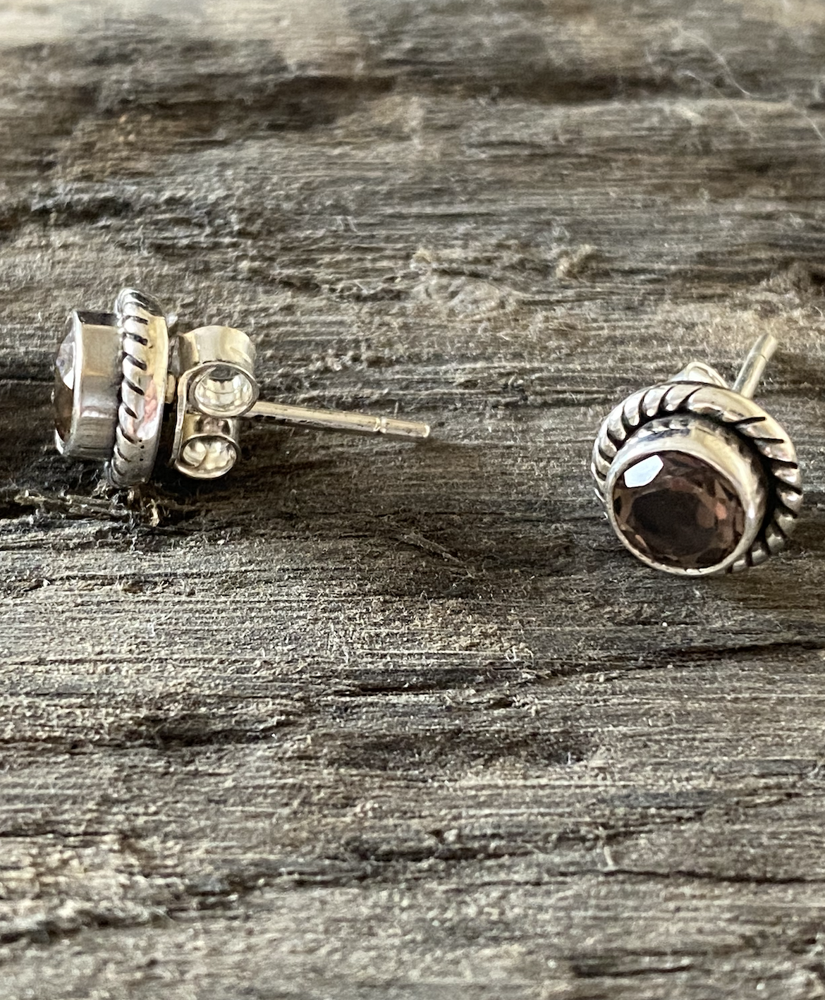 Sterling silver round stud 2025 earrings