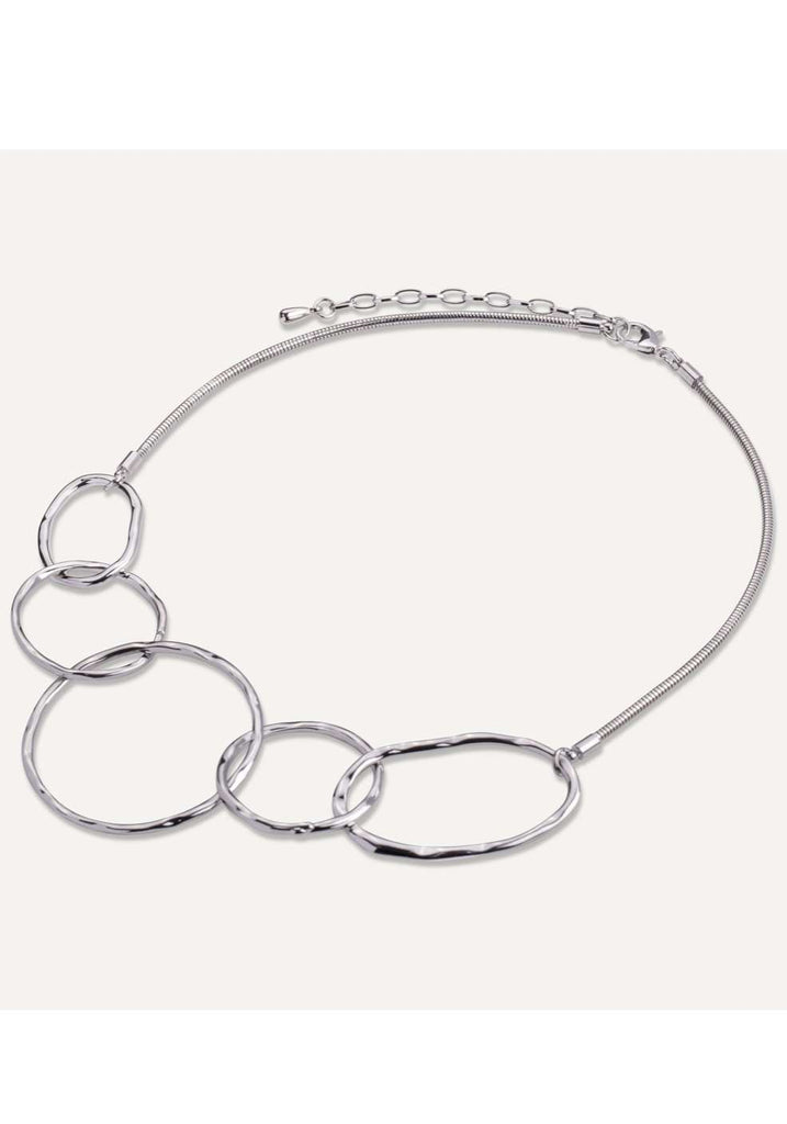 Abstract Loop Plated Chain Necklace